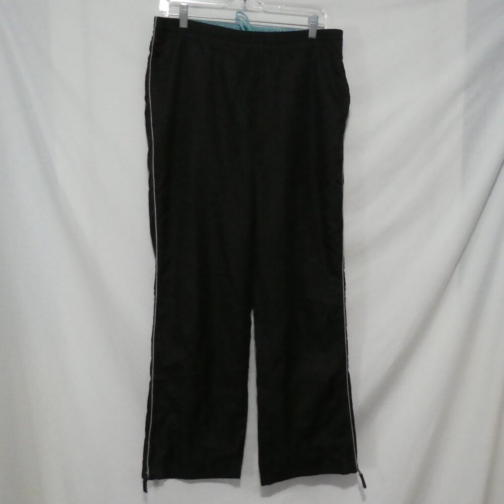 ATHLETIC WORKS | small | Black Mesh Lined Athletic Pants | Zip-Up Bottom Sides